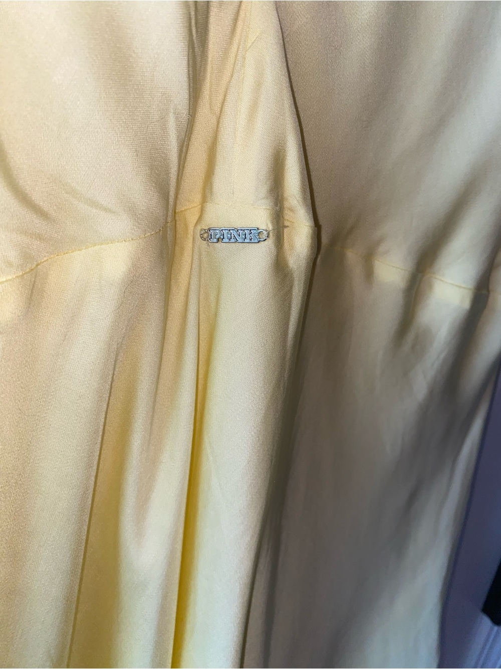 VS Pink Yellow Satin Mini Dress - Picture 5 of 5